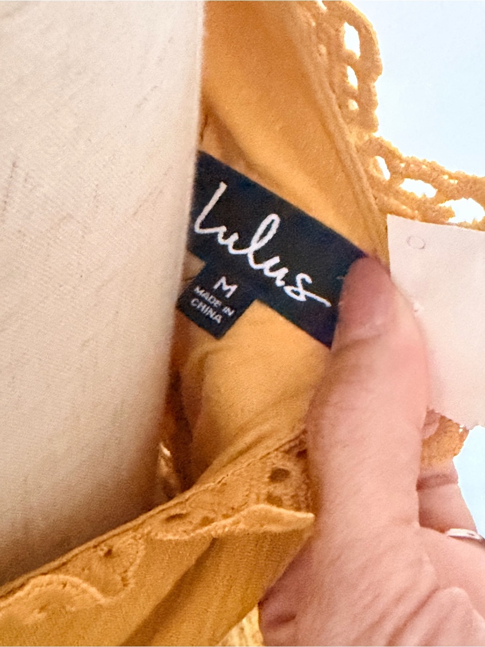 Lulu's Mustard Yellow Crochet Waist Maxi Dress - Picture 5 of 5
